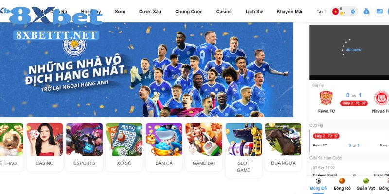 Nhà cái 8XBET được yêu thích nhất hiện nay